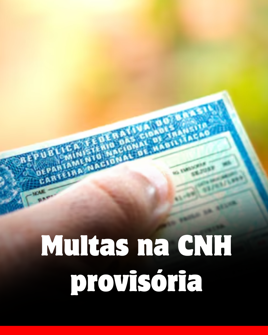 Multas na CNH provisória